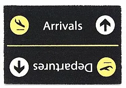 Lábtörlő - Airport (fekete)