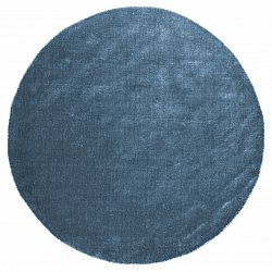 Rund matta - Recycled PET with viscose look (kék)