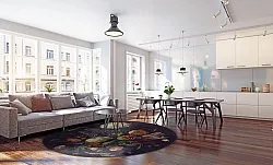 Kerek szőnyeg - Rich Flowers (többszínű)