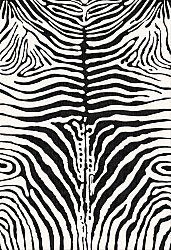Wilton-teppe - Zebra (svart/hvit)