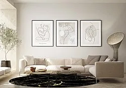 Kerek szőnyeg - Vieste (fekete/arany)