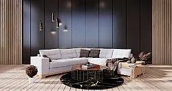 Kerek szőnyeg - Vieste (fekete/arany)