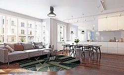 Kerek szőnyeg- Amasra (zöld)