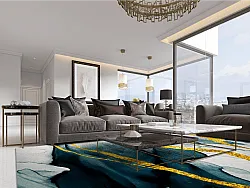 Wilton szőnyeg - Alvaro (kék/fehér/arany)