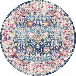 Kerek szőnyeg - Bouhjar (kék/rózsaszín/többszínű)