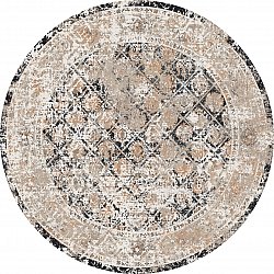 Kerek szőnyeg - Douz (fekete/többszínű)