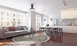 Kerek szőnyeg - Toujane (szürke)