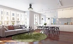 Kerek szőnyeg - Denizli (zöld)