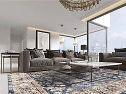 Wilton szőnyeg - Bouhjar (sötétkék/többszínű)