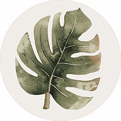 Kerek szőnyeg - Falling Leaves (zöld)
