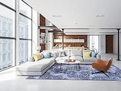 Wilton szőnyeg - Badem (kék)