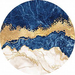 Kerek szőnyeg - Padova (kék/fehér/arany)