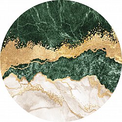 Kerek szőnyeg - Padova (zöld/fehér/arany)