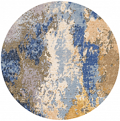 Kerek szőnyeg - Travale (szürke/kék/többszínű)