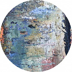 Kerek szőnyeg - Tivat (kék/többszínű)