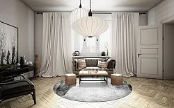 Kerek szőnyeg - Esperia (szürke)