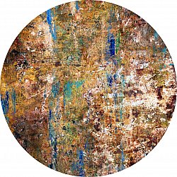 Kerek szőnyeg - Trepito (barna/kék/többszínű)