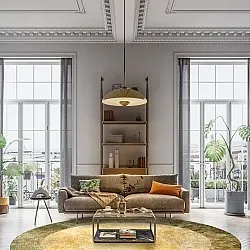 Kerek szőnyeg - Campana (bezs/sárga)