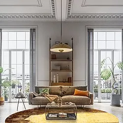 Kerek szőnyeg - Agost (barna/bezs)