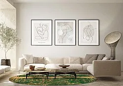 Kerek szőnyeg - Cantoria (bezs/zöld)