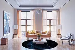 Kerek szőnyeg - Zuani (sötétkék)