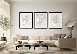 Kerek szőnyeg - Giave (bezs/kék)