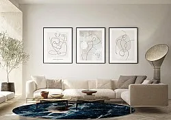 Kerek szőnyeg - Narbolia (kék/többszínű)