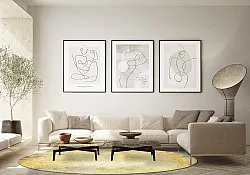 Kerek szőnyeg - Palau (arany/bezs/kék)