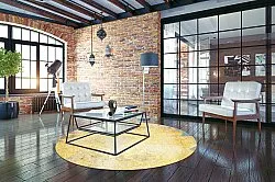 Kerek szőnyeg - Palau (arany/bezs/kék)