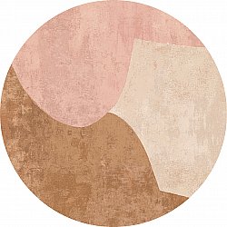 Kerek szőnyeg - Lazio (bezs/rózsaszín)