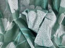 Asztalterítők - Pamut terítő Abril (sötétzöld)