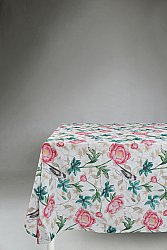 Asztalterítők - Pamut terítő sárgalan (rózsaszín)