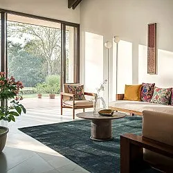 Recycled PET with viscose look (acélkék)