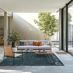 Recycled PET with viscose look (acélkék)