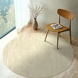 Rund matta - Recycled PET with viscose look (mentazöld)