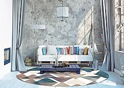 Kerek szőnyeg - Branco (többszínű)