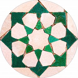 Kerek szőnyeg - Chia (zöld/bezs)