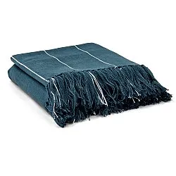 Takarók - Pamutpléd - Martina Stripe (kék/fehér)