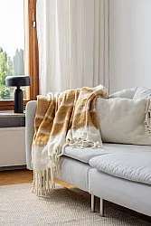 Gyapjúkeverék pléd - Charlotte (sárga)