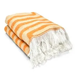 Takarók - Gyapjúkeverék pléd - Melody (bézs/narancs)