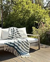 Gyapjúkeverék pléd - Monica (kék)