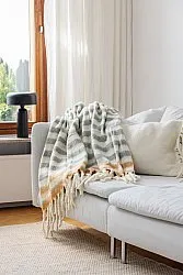 Gyapjúkeverék pléd - Monica (sárga)