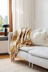 Gyapjúkeverék pléd - Phoebe (sárga)