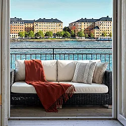 Gyapjúkeverék pléd - Samantha (réz)