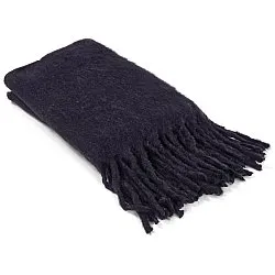 Gyapjúkeverék pléd - Samantha (fekete)