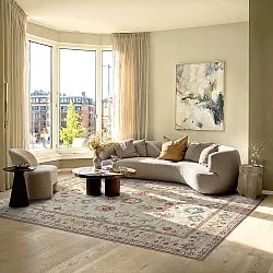 Lapos szövésű szőnyeg - Adira (szürke/rózsaszín)