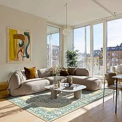 Lapos szövésű szőnyeg - Alvand (kék)