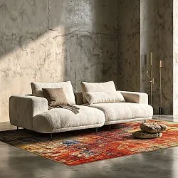 Lapos szövésű szőnyeg - Bechar (piros/multi)