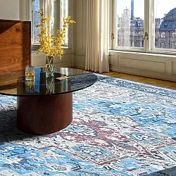 Lapos szövésű szőnyeg - Birjand (kék)