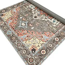 Lapos szövésű szőnyeg - Kordava (szürke/piros)